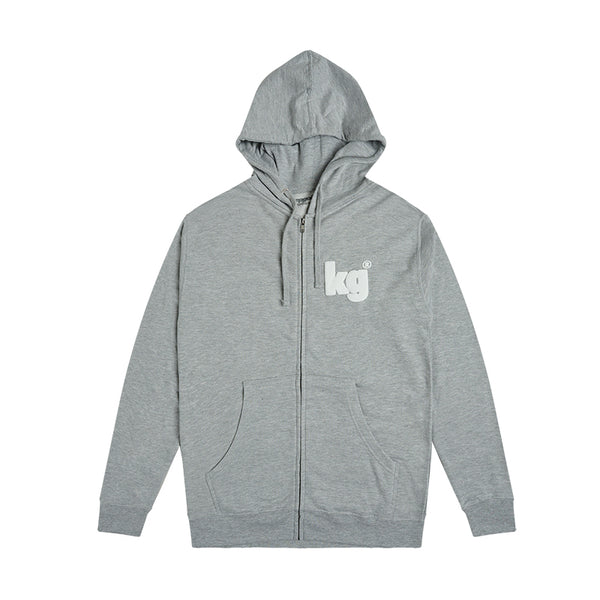KEEPGOING Puff Print Zip-Up Hoodie