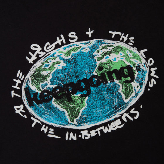 Keepgoing Globe Tee (Black)