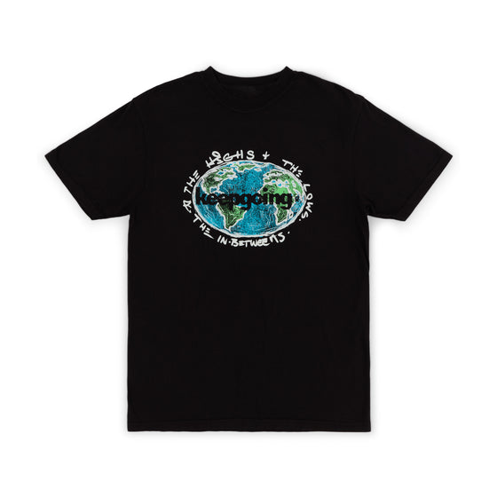 Keepgoing Globe Tee (Black)