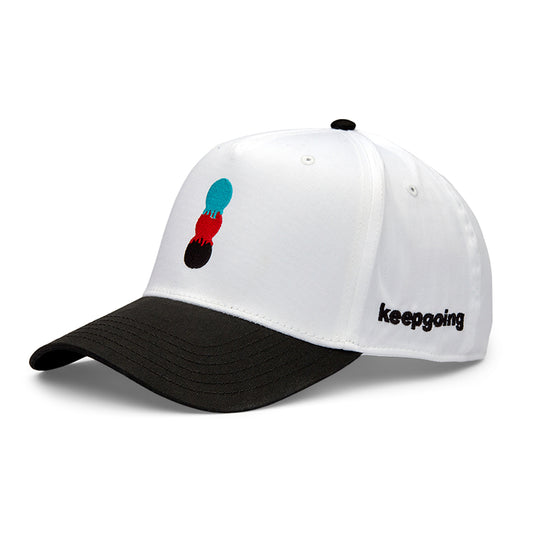 KEEPGOING Drippy Canvas Hat (White/Black)