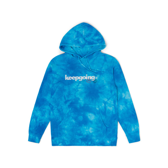 Upsidedown Tour Keepgoing Hoodie (Blue Tye Dye)
