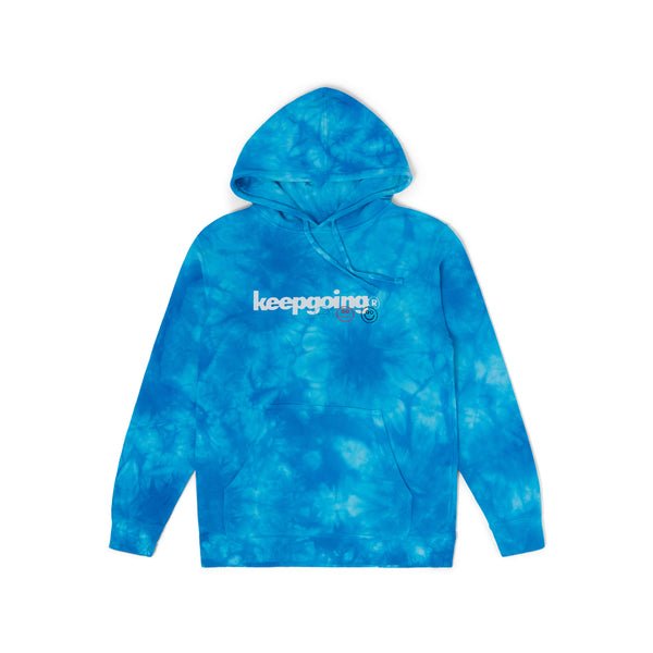 Upsidedown Tour Keepgoing Hoodie (Blue Tye Dye) – 4 The Homies
