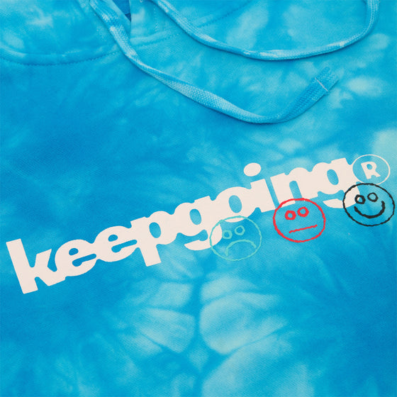 Upsidedown Tour Keepgoing Hoodie (Blue Tye Dye)