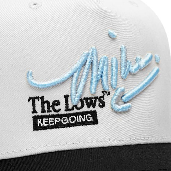 KEEPGOING "The Lows" Signature Hat (White/Black)